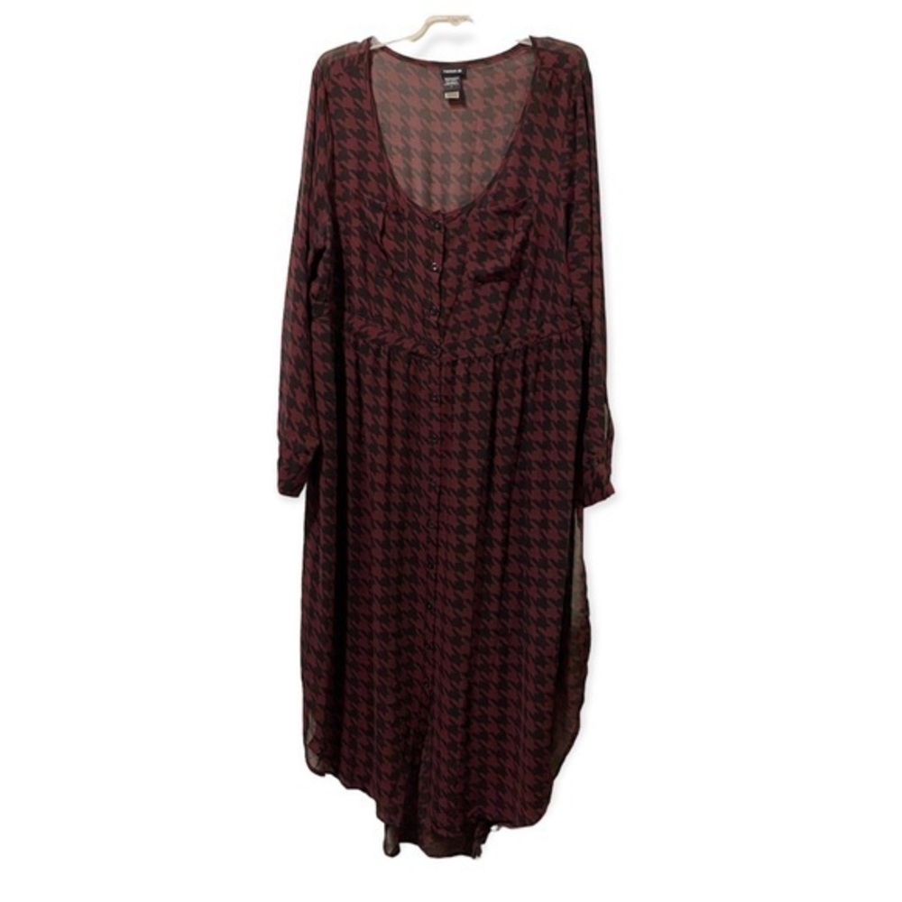 Torrid Black Scoop Neck Bishop Sleeve Dress Size 1X Sun Dress Office‎
